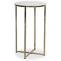 Palasso rundt lampebord - Messing/lys marmorering