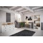 Nola skrivebord 95 x 45 cm - Hvid/beige