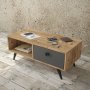 Vilamo sofabord 96 x 44,5 cm - Fyrretr/antracit