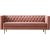 Toto 3-personers pink sofa med gyldne ben