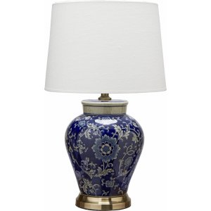 Fang Hong bordlampe - Mrkebl/hvid - 58 cm