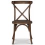 Paris vintage-stol med kryds - Vintage-brun