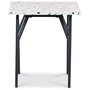 Terrazzo sidebord 50x50 cm - Terrazzo Cosmos & underdel AIR i sort metal