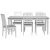 Spisegruppe: Fårö spisebord 180x90 cm med 6 Fårö stole - hvid/grå