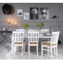 Gs spisebordsst: Bord 180 cm inkl. 6 stk. Fr stole - Hvid / Eg