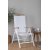 Panama stilling stol - Hvid/teaktr
