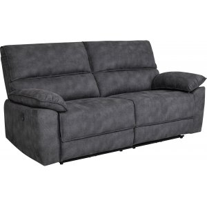 Coventry 3-personers hvilesofa med elektrisk mekanisme - Gr mikrofiber