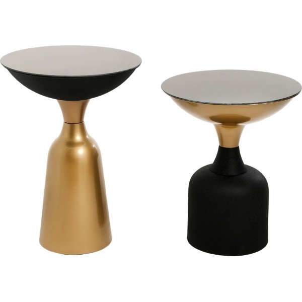 Kalk sidebord st 46/56 cm - Guld/sort