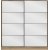 Kapusta garderobeskab med spejlger, 180 cm - Brun