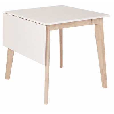 Nordkap bord med klap - Hvid / lys eg 75 cm