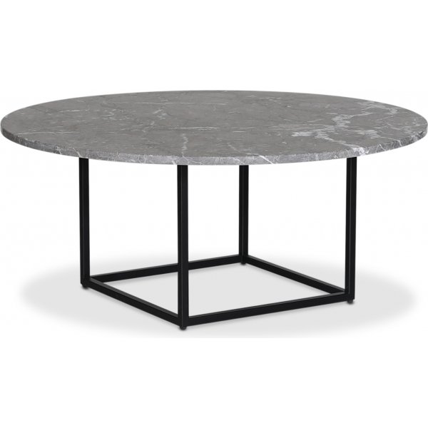 Dexter rundt sofabord 120 cm - Metal / Gr Betano marmor