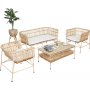 Galice udembelgruppe i rattan - Natur/metal