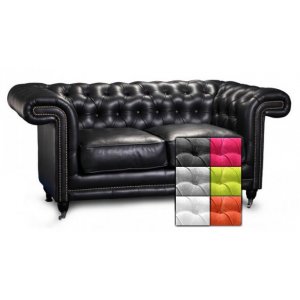 Chesterfield Manchester 2-personers stofsofa - enhver farve