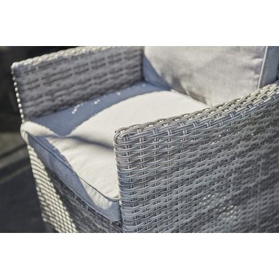 Rosario justerbar udendrs stol- Lysegr polyrattan + Mbelplejest til tekstiler