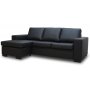 Solna Divan Sofa venstre - sort lder (bundet)