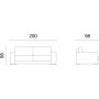 Kansas 3-personers sovesofa - Creme