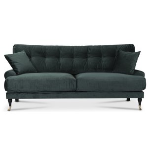 Adena 2-personers sofa - Skovgrn fljl velour