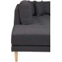 Lido U-sofa med ben ende - Mrkegr