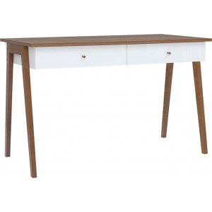 Heda skrivebord 120,5 x 60 cm - Hvid/lrk