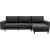 Berlin divan sofa med metal ben hjre - antracit