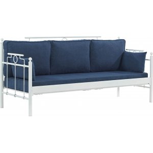 Hampus 3-personers udendrs sofa - Hvid/bl