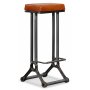 Calil barstol vintage - brunt lder