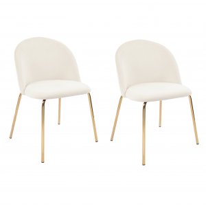 Plaza Velvet stol - Beige/messing Plaza Velvet stol - Beige/messing
