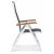 Ekens positionsstol hvid aluminium - Imiteret tr + Mbelplejest til tekstiler