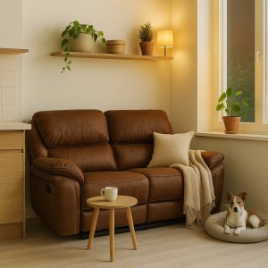 Riverdale 2-personers recliner-sofa - Mocca (Microfiber) Riverdale 2-personers recliner-sofa - Mocca (Microfiber)