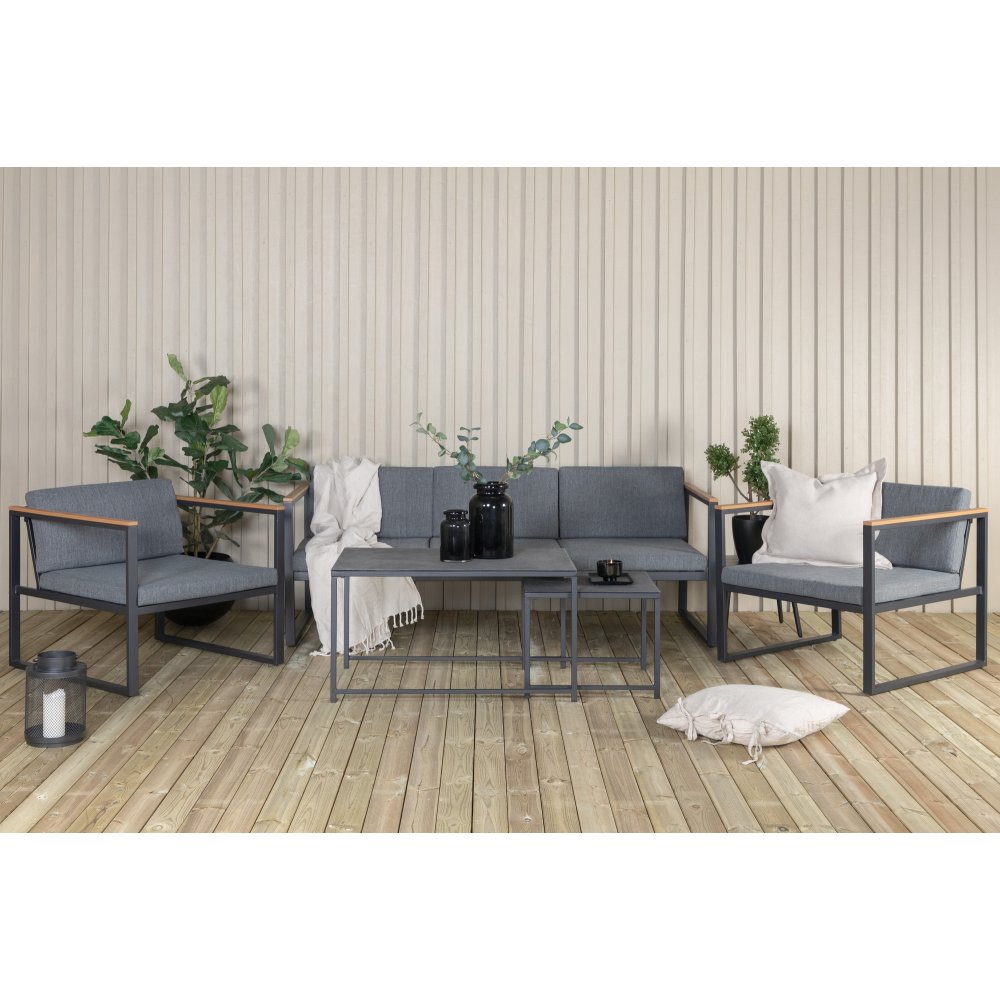 Dakar loungegruppe - Grå - Loungegrupper, Udemøbler grupper, Havemøbler