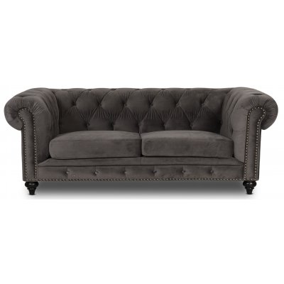 Chesterfield Montgomery 3-pers sofa - Gr fljl