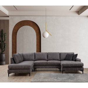 Braga u-sofa venstre - antracit