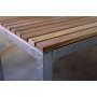 Alva spisebordsst 250x90 cm inkl. 8 stole - Teak / Galvaniseret stl