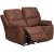 Enjoy Hollywood recliner-sofa - 2-personers (elektrisk) i brunt mikrofiberstof