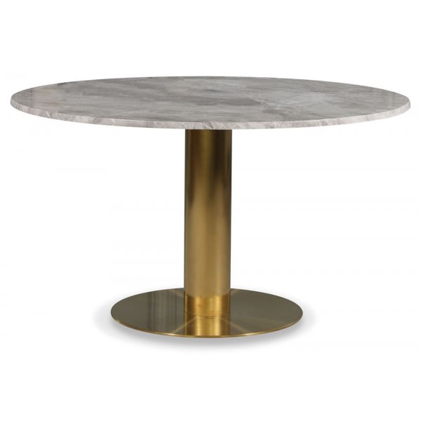 Empire spisebord - Slv Diana marmor 130 cm / brstet messing