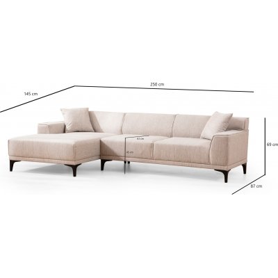 Petra divan sofa - Hvid