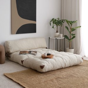 Sammenfoldelig 2-personers sovesofa - Creme