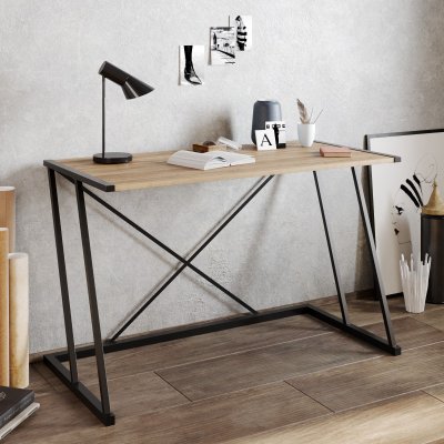 Anemon skrivebord 120x60 cm - Valnd/sort