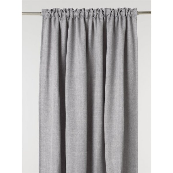 Gr gardinlngde 2-pak 135 x 240 cm - Lysegr mrklgning