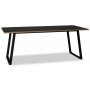 Edge 3.0 spisebordsst 190x90 cm inkl. 6 stk. sorte pindestole Castor - Sort Hjtrykslaminat (HPL)