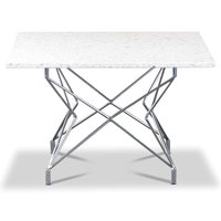 Terrazzo sofabord 75x75cm - Bianco Terrazzo & understel Star krom Terrazzo sofabord 75x75cm - Bianco Terrazzo & understel Star krom