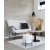Bolzano Sofabord 70 x 70 cm - Imiteret marmor/sort