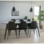 Copenhagen Spisebord - Hvid/sort - 195/285x90