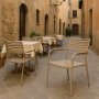 Stabelbar udendrs stol beige - Pino