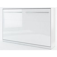 Sengeskab compact living Horisontalt (120x200 cm sammenklappelig seng) - Hvid Højglans Sengeskab compact living Horisontalt (120x200 cm sammenklappelig seng) - Hvid Højglans