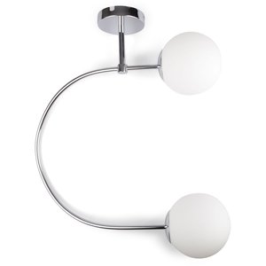 Loftlampe Dursley C - Slv/hvid