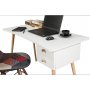 Balbina skrivebord 120x60 cm - Hvid