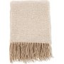 Lyng plaid 130x170 cm - Beige/hvid