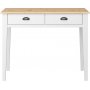 Nola skrivebord 95 x 45 cm - Hvid/beige