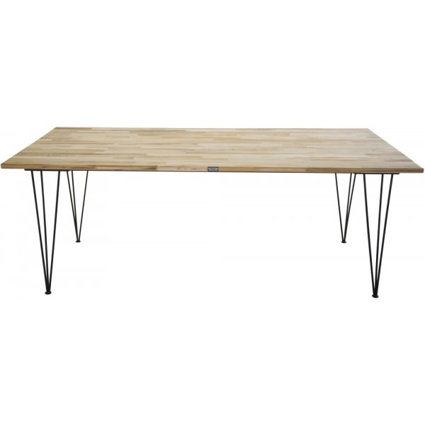 Spisebord Annelie 200 cm - Sort / Naturtr